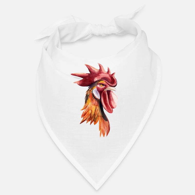 Hahn - Bandana - Weiß