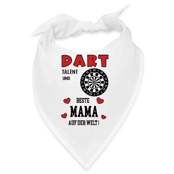 Dart Spielerin Mama Darterin Mutter Frau Darts - Bandana - Weiß - Vorne