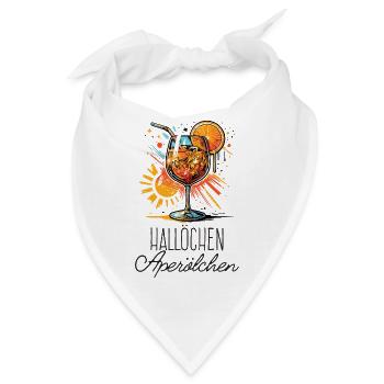 Hallöchen Aperölchen Cocktail Sommerparty Shirt - Bandana - Weiß - Vorne