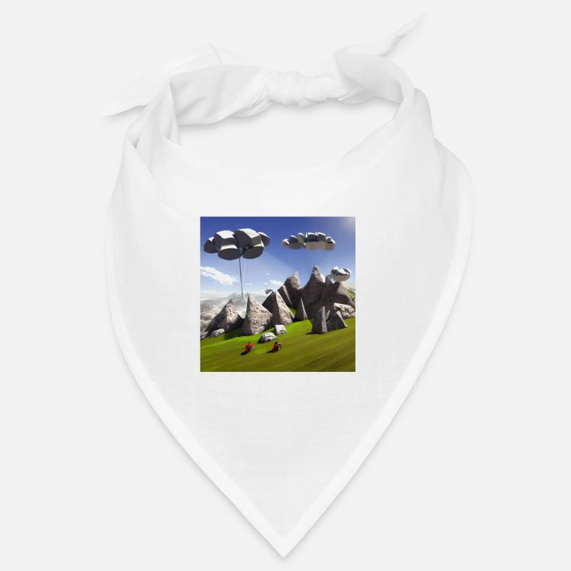 bicicle in the mountain with sunny sky and crashed Bandana