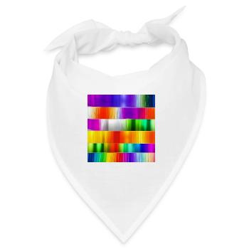 Mischung aus verrückten horizontalen Farben Farben - Bandana - Weiß - Vorne