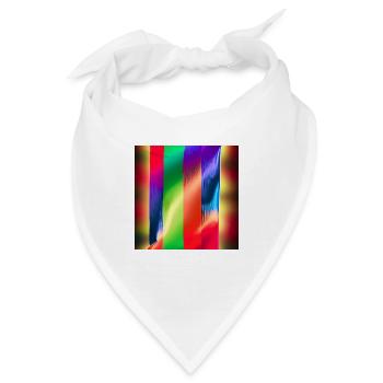 Verrückte vertikale Farben - Bandana - Weiß - Vorne