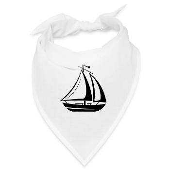 Segelschiff - Bandana - Weiß - Vorne