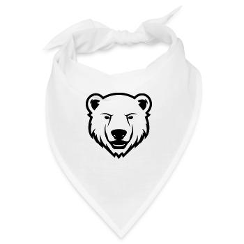 Eisbär Kopf Polar bär - Bandana - Weiß - Vorne