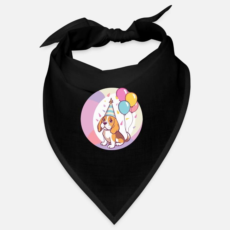 Beagle Hunde Geburtstag Comic Bandana