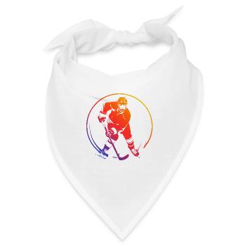 Hockey Spielerin Bunt - Bandana - Weiß - Vorne