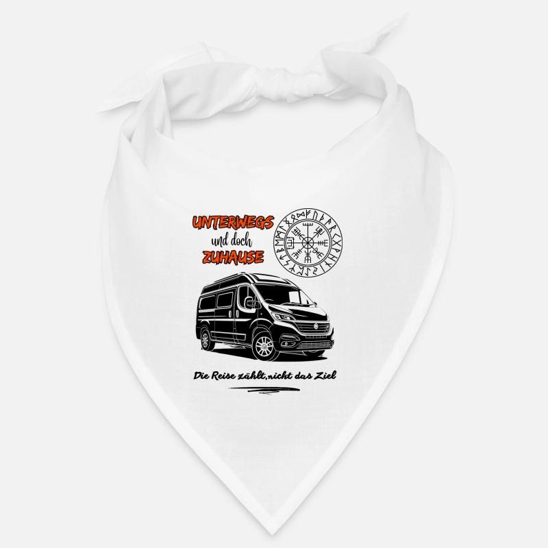 Camping Van Motorhome Saying with Compass Bandana