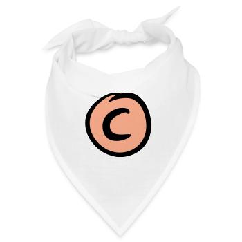 Copyright Zeichen. © Copy Symbol. Handgezeichnet. - Bandana - Weiß - Vorne