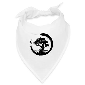 Horizont mit vintage Bonsai - Bandana - Weiß - Vorne