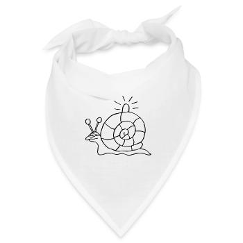 Polizei Schnecke mit Blaulicht - Bandana - Weiß - Vorne
