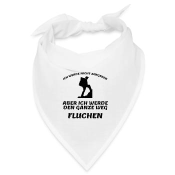 Ich werde nicht aufgeben, aber fluchen - Bandana - Weiß - Vorne