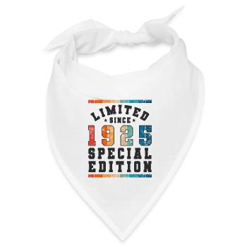 Limited Edition since 1925 Geburtstag Geschenk - Bandana - Weiß - Vorne