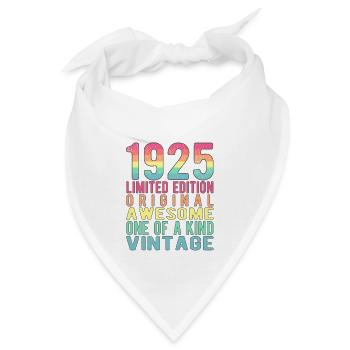 Limited Edition seit 1925 Geburtstag Vintage 1925 - Bandana - Weiß - Vorne