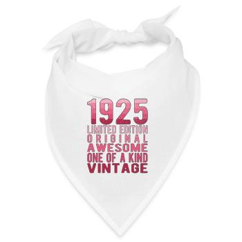 Limited Edition seit 1925 Geburtstag Vintage 1925 - Bandana - Weiß - Vorne