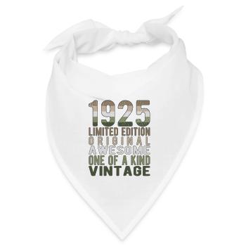 Limited Edition seit 1925 Geburtstag Vintage 1925 - Bandana - Weiß - Vorne
