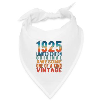 Limited Edition seit 1925 Geburtstag Vintage 1925 - Bandana - Weiß - Vorne