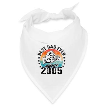 Bester Papa der Welt seit 2005 Vatertag - Bandana - Weiß - Vorne