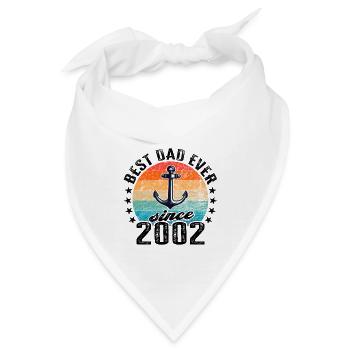 Bester Papa der Welt seit 2002 Anker - Bandana - Weiß - Vorne