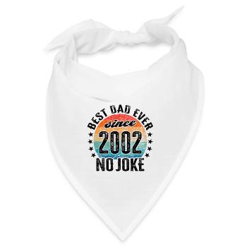 Bester Papa der Welt seit 2002 No Joke - Bandana - Weiß - Vorne