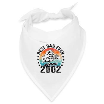 Bester Papa der Welt seit 2002 Vatertag - Bandana - Weiß - Vorne