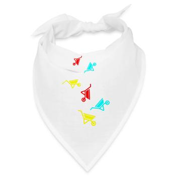 Schubkarre Symbol - Bandana - Weiß - Vorne