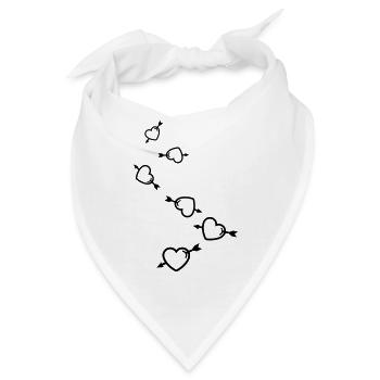 Herz symbol pfeil - Bandana - Weiß - Vorne