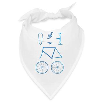 Fahrrad - Bandana - Weiß - Vorne