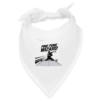 Ping Pong Wizard – Tischtennis Hobby - Bandana - Weiß - Vorne