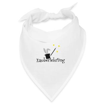 Zauberlerling Zyliner und Zauberstab mit Sternen - Bandana - Weiß - Vorne