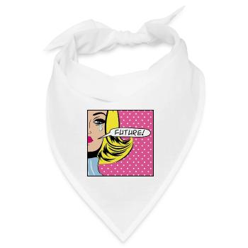 Pop Art der Zukunft - Bandana - Weiß - Vorne