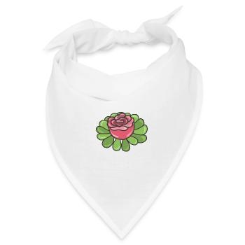 Rose Blumen ICQ Blume - Bandana - Weiß - Vorne