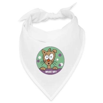 Whaz up? - Bandana - Weiß - Vorne