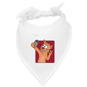 Selfie Cat - Bandana - Weiß - Vorne