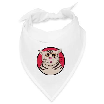 Strange cat - Bandana - Weiß - Vorne