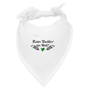 Bester Nachbar der Welt - Bandana - Weiß - Vorne