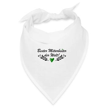 Bester Mitarbeiter der Welt - Bandana - Weiß - Vorne