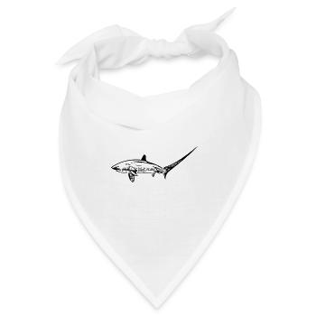 Eleganter Fuchshai - Bandana - Weiß - Vorne