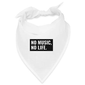 No Music No Life - Bandana - Weiß - Vorne