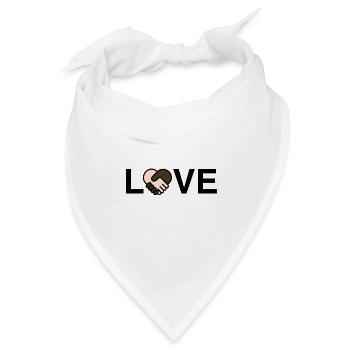 LOVE gegen Rassismus - Bandana - Weiß - Vorne