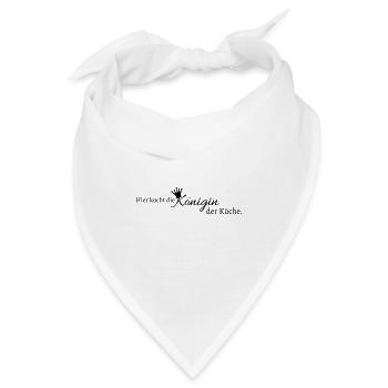 Hier kocht die Königin mit Krone - Bandana - Weiß - Vorne