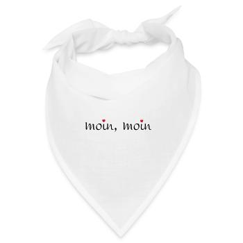 moin moin mit herzen - Bandana - Weiß - Vorne
