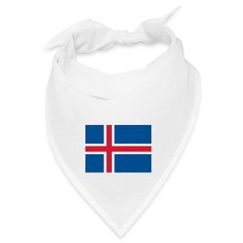 Island Flagge - Bandana - Weiß - Vorne