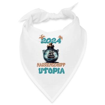 2024, Narrenschiff Utopia - Bandana - Weiß - Vorne