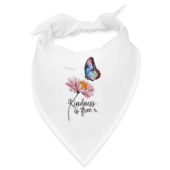 Freundlichkeit ist kostenlos - Bandana - Weiß - Vorne