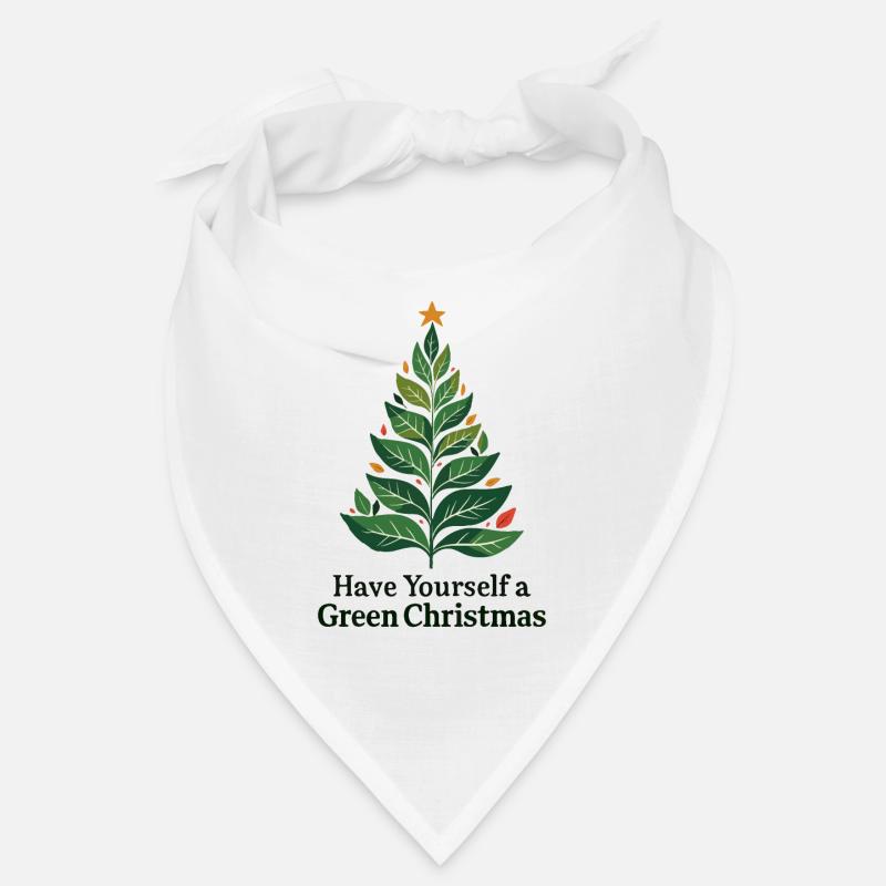 Eco Friendly Green Christmas Tree Bandana