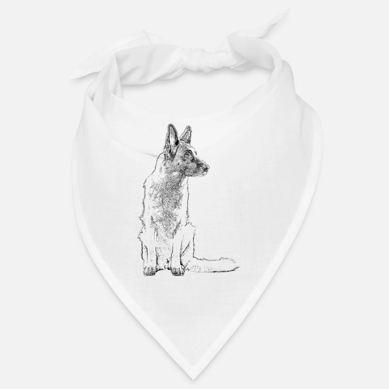 Schäferhund sitzend Bandana