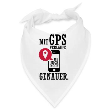 Mit GPS verlaufe ich mich noch genauer - Bandana - Weiß - Vorne