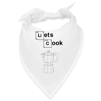 LETS COOK COFFEE / KAFFEE - Bandana - Weiß - Vorne