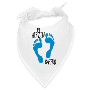 Im Herzen Barfuß - Bandana - Weiß - Vorne