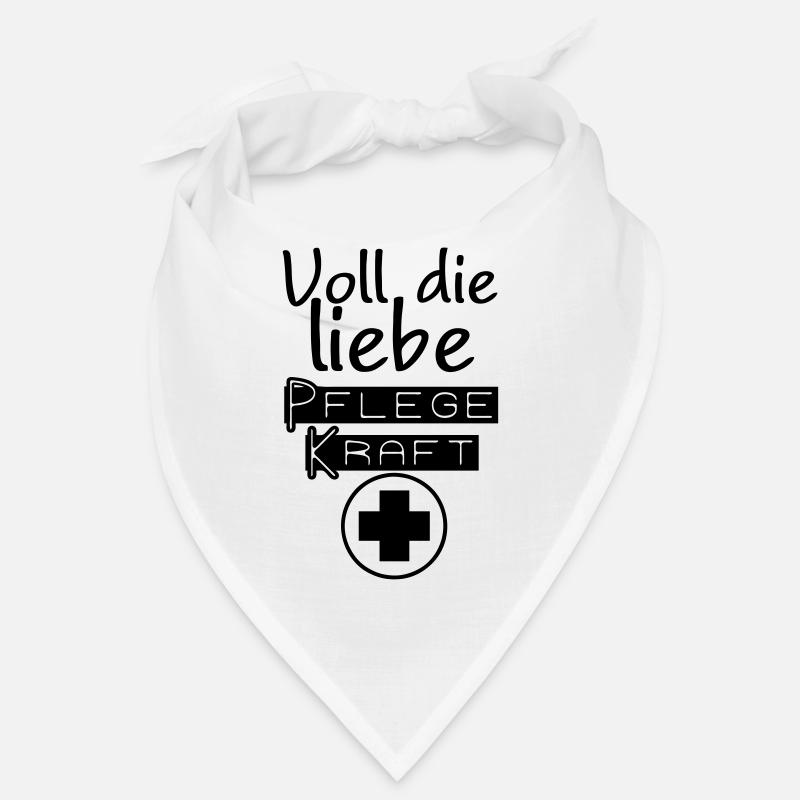 Liebe Pflegekraft Geschenk - Bandana - Weiß
